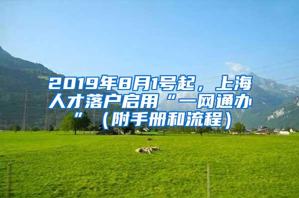 2019年8月1号起，上海人才落户启用“一网通办”（附手册和流程）