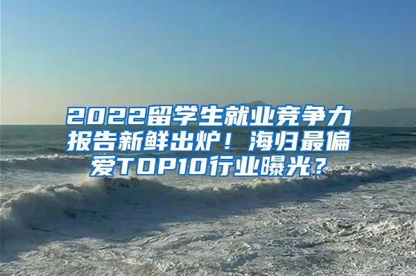 2022留学生就业竞争力报告新鲜出炉！海归最偏爱TOP10行业曝光？