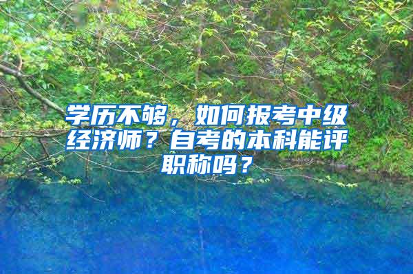 学历不够，如何报考中级经济师？自考的本科能评职称吗？