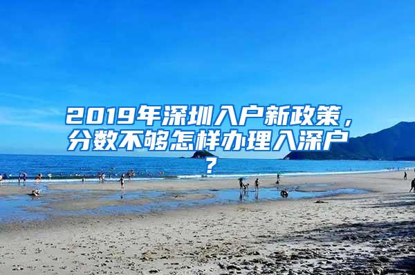 2019年深圳入户新政策，分数不够怎样办理入深户？