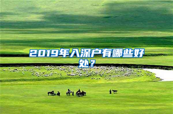 2019年入深户有哪些好处？