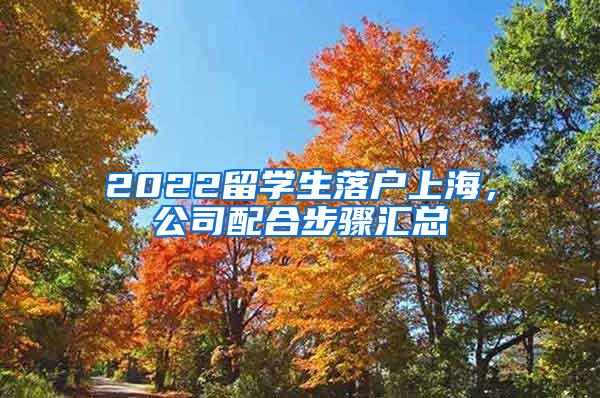 2022留学生落户上海，公司配合步骤汇总