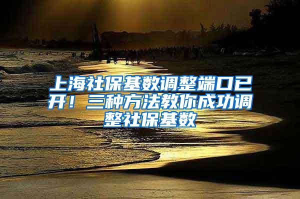 上海社保基数调整端口已开！三种方法教你成功调整社保基数