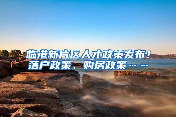 临港新片区人才政策发布！落户政策、购房政策……