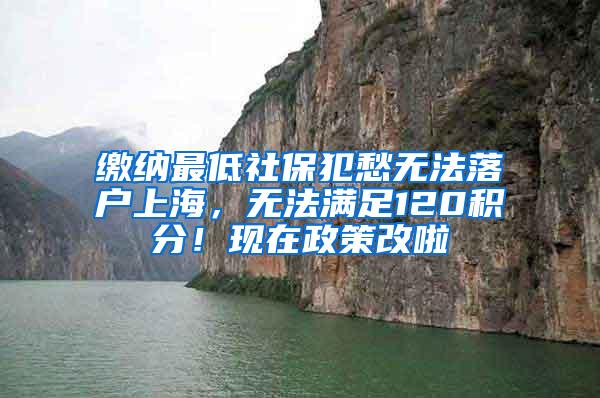 缴纳最低社保犯愁无法落户上海，无法满足120积分！现在政策改啦