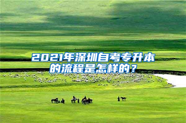 2021年深圳自考专升本的流程是怎样的？