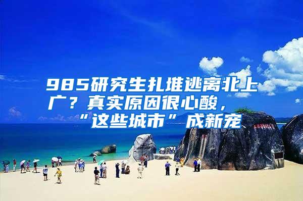 985研究生扎堆逃离北上广？真实原因很心酸，“这些城市”成新宠