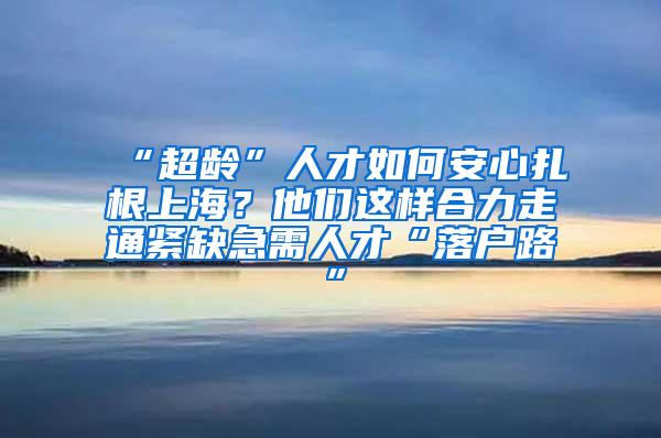 “超龄”人才如何安心扎根上海？他们这样合力走通紧缺急需人才“落户路”