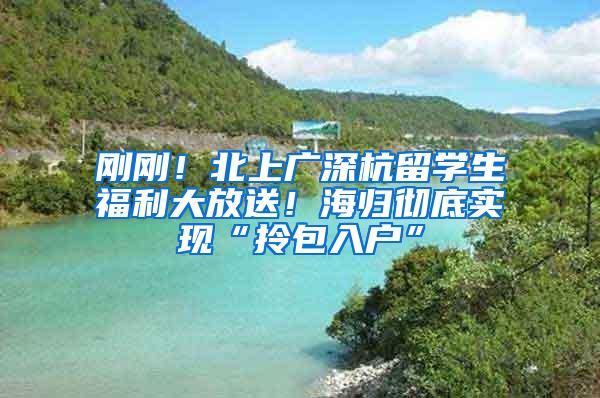 刚刚！北上广深杭留学生福利大放送！海归彻底实现“拎包入户”