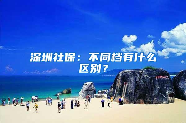 深圳社保：不同档有什么区别？