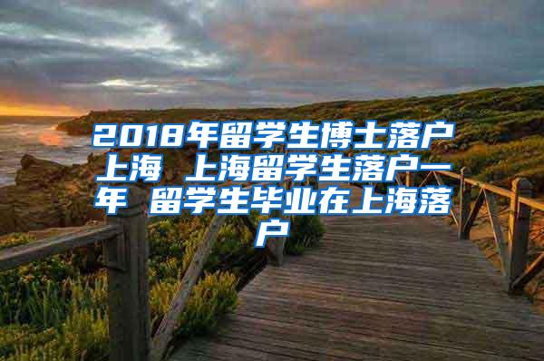 2018年留学生博士落户上海 上海留学生落户一年 留学生毕业在上海落户