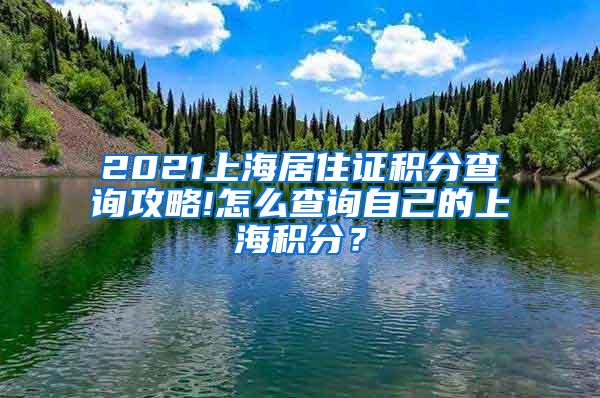 2021上海居住证积分查询攻略!怎么查询自己的上海积分？