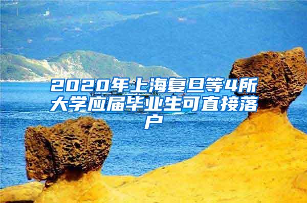 2020年上海复旦等4所大学应届毕业生可直接落户