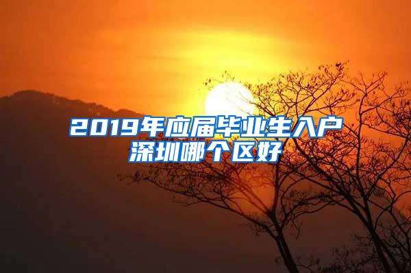 2019年应届毕业生入户深圳哪个区好