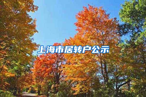 上海市居转户公示