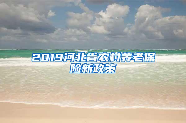 2019河北省农村养老保险新政策