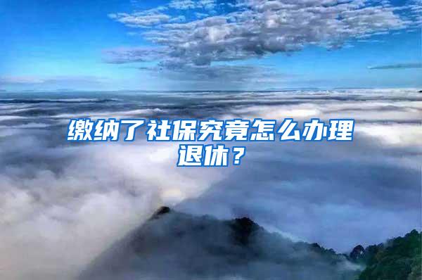 缴纳了社保究竟怎么办理退休？