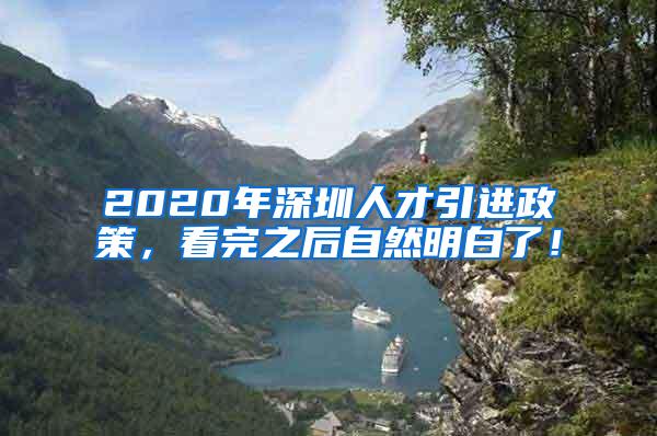 2020年深圳人才引进政策，看完之后自然明白了！