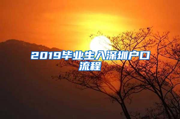 2019毕业生入深圳户口流程