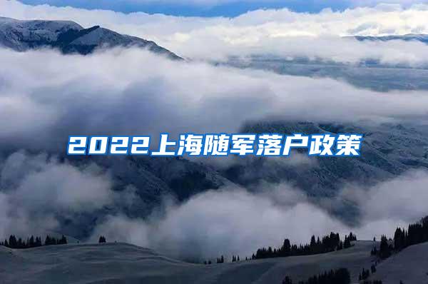 2022上海随军落户政策