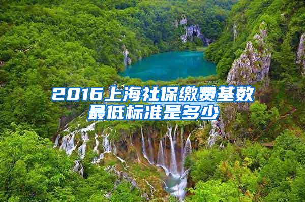 2016上海社保缴费基数最低标准是多少