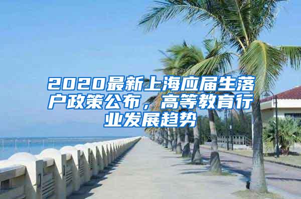 2020最新上海应届生落户政策公布，高等教育行业发展趋势