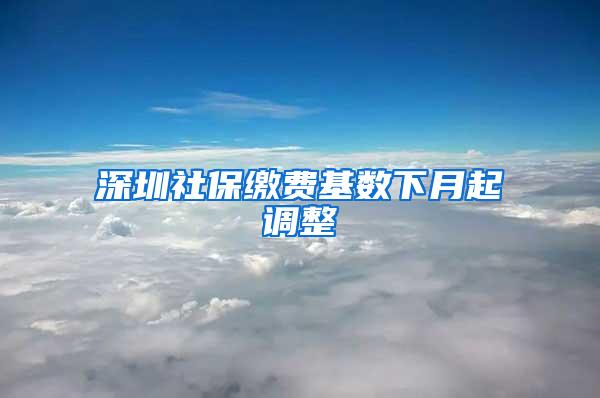 深圳社保缴费基数下月起调整