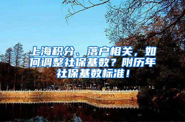 上海积分、落户相关，如何调整社保基数？附历年社保基数标准！