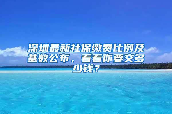 深圳最新社保缴费比例及基数公布，看看你要交多少钱？