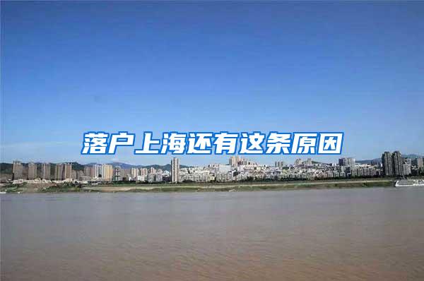 落户上海还有这条原因