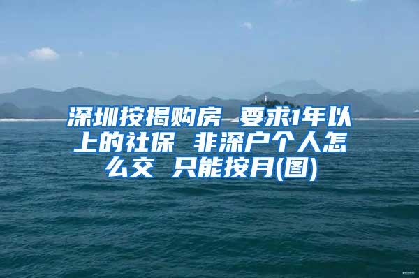 深圳按揭购房 要求1年以上的社保 非深户个人怎么交 只能按月(图)