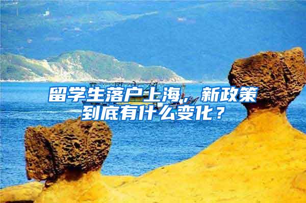 留学生落户上海，新政策到底有什么变化？