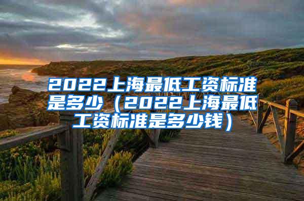 2022上海最低工资标准是多少（2022上海最低工资标准是多少钱）