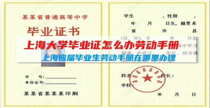 上海大学毕业证怎么办劳动手册（上海应届毕业生劳动手册在哪里办理）插图