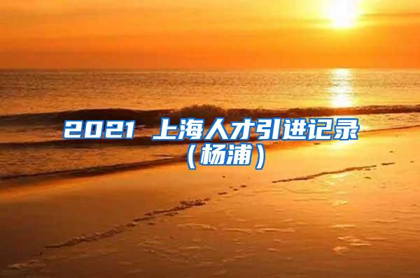 2021 上海人才引进记录（杨浦）