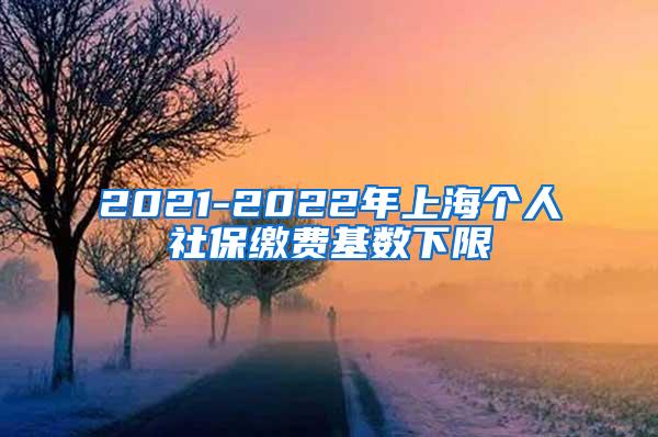 2021-2022年上海个人社保缴费基数下限