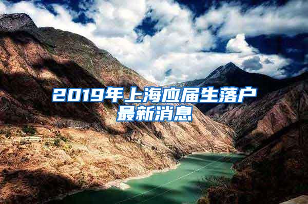 2019年上海应届生落户最新消息