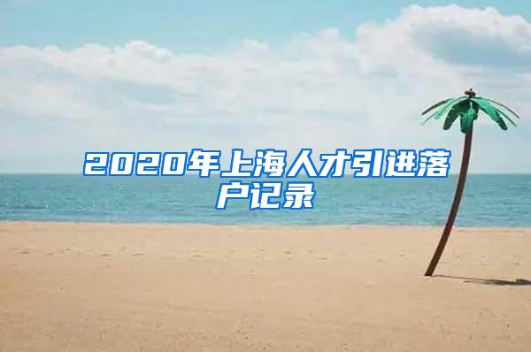 2020年上海人才引进落户记录