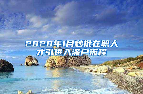 2020年1月秒批在职人才引进入深户流程