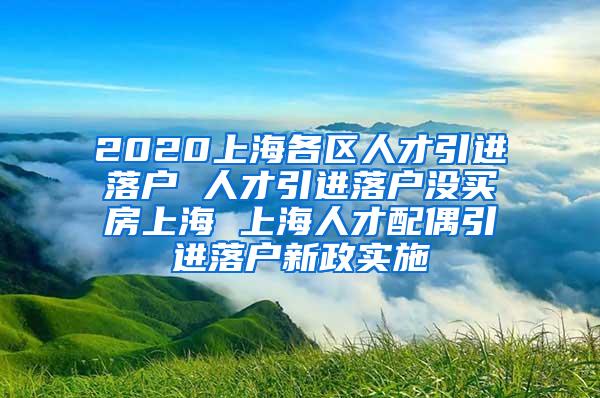 2020上海各区人才引进落户 人才引进落户没买房上海 上海人才配偶引进落户新政实施