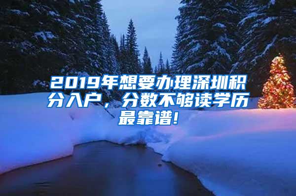 2019年想要办理深圳积分入户，分数不够读学历最靠谱!