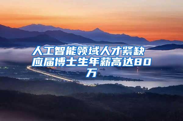 人工智能领域人才紧缺 应届博士生年薪高达80万