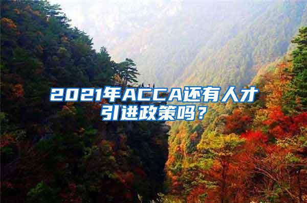 2021年ACCA还有人才引进政策吗？