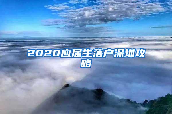 2020应届生落户深圳攻略