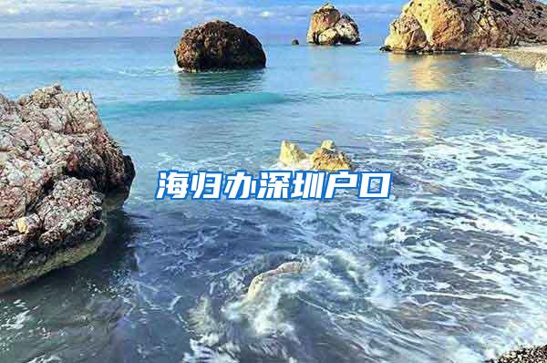 海归办深圳户口