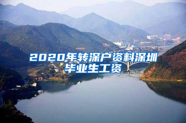 2020年转深户资料深圳毕业生工资