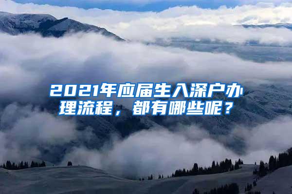 2021年应届生入深户办理流程，都有哪些呢？