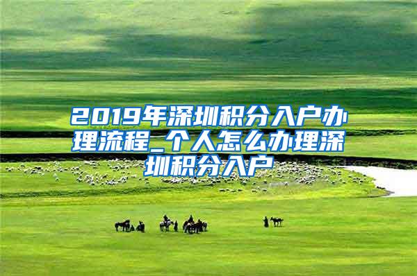 2019年深圳积分入户办理流程_个人怎么办理深圳积分入户