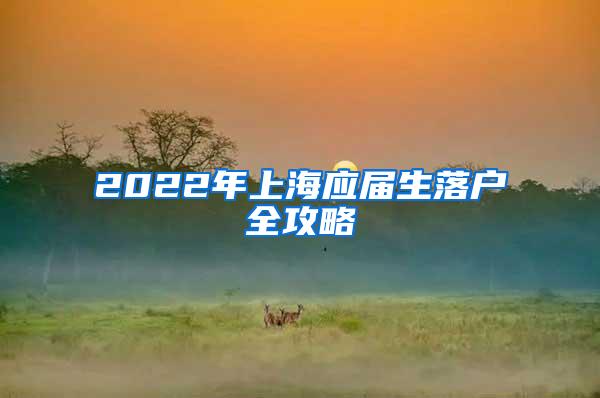 2022年上海应届生落户全攻略