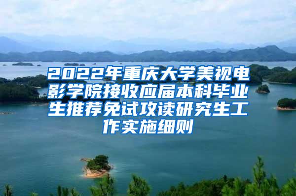 2022年重庆大学美视电影学院接收应届本科毕业生推荐免试攻读研究生工作实施细则